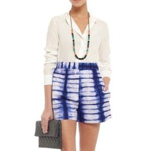 Tory Burch Isadora Shorts Blue Tie Dye Size 8
